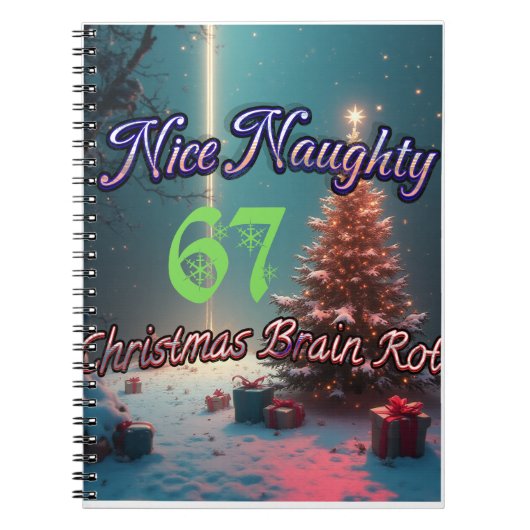 Nice Naughty 67 Christmas Brain Rot Notizblock (Vorderseite)
