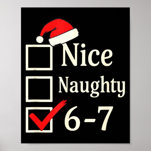 Nice Naughty 67 Christmas Brain Rot  Poster (Vorne)