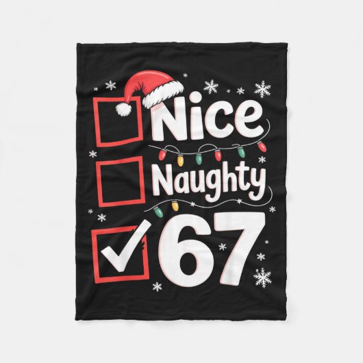 Nice Naughty 67 Christmas Costume 67 Meme Men Wome Fleecedecke (Vorderseite)