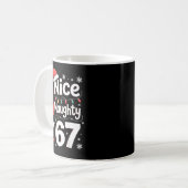 Nice Naughty 67 Christmas Costume 67 Meme Men Wome Kaffeetasse (Vorderseite Links)