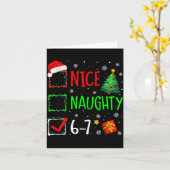 Nice Naughty 67 Christmas Costume 67 Meme Men Wome Karte (Gelbe Blume)