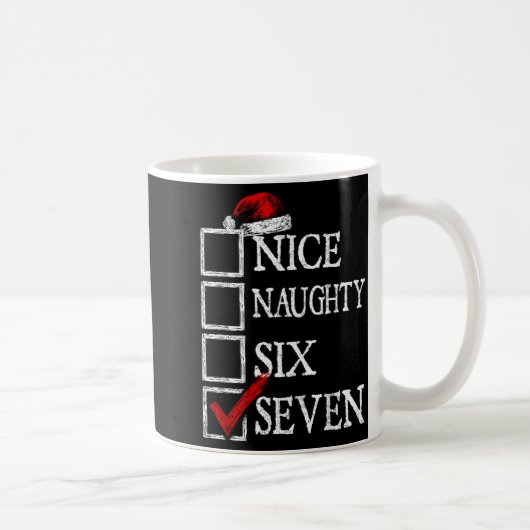 Nice Naughty 67 Christmas Funny Meme Six Seven  Kaffeetasse (Rechts)