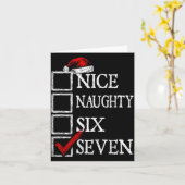 Nice Naughty 67 Christmas Funny Meme Six Seven  Karte (Gelbe Blume)