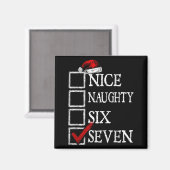 Nice Naughty 67 Christmas Funny Meme Six Seven Magnet (Vorderseite/Rückseite)