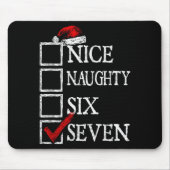 Nice Naughty 67 Christmas Funny Meme Six Seven Mousepad (Vorne)