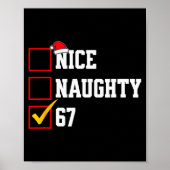 Nice Naughty 67 Christmas Six Seven Xmas Costume M Poster (Vorne)
