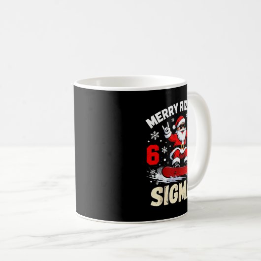 Nice Naughty 67 Funny 6-7 Meme Slang Christmas Kaffeetasse (VorderseiteRechts)
