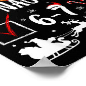 Nice Naughty 67 Funny Christmas Brainrot Six Seven Poster (Ecke)