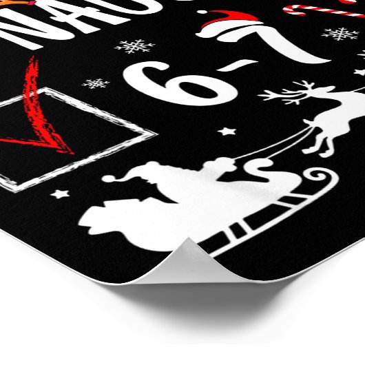 Nice Naughty 67 Funny Christmas Brainrot Six Seven Poster (Ecke)