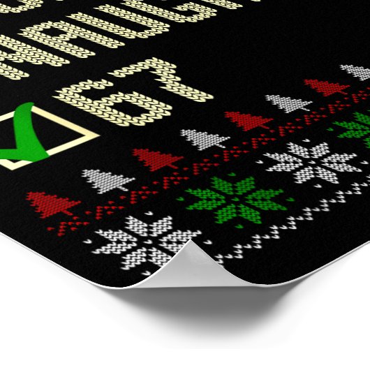 Nice Naughty 67 Funny Ugly Sweater Slang Brainrot  Poster (Ecke)