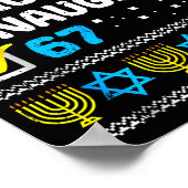 Nice Naughty 67 Six Seven Ugly Hanukkah Sweater Ch Poster (Ecke)