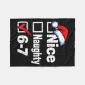 Nice Naughty 6 7 Meme 67 Christmas Six Seven Fleecedecke (Vorderseite (Horizontal))