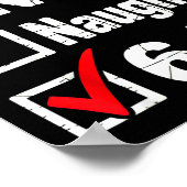 Nice Naughty 6 7 Meme 67 Christmas Six Seven Poster (Ecke)