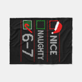 Nice Naughty 6 7 Meme 67 Christmas Six Seven Sweat Fleecedecke (Vorderseite (Horizontal))