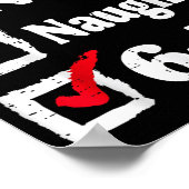 Nice Naughty 6 7 Meme 67 Christmas Six Seven Xmas Poster (Ecke)