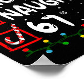 Nice Naughty 6 7 Meme 67 Christmas Six Seven Xmas Poster (Ecke)