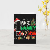 Nice Naughty 6 7 Meme 6 7 Christmas Six Seven Xmas Karte (Gelbe Blume)