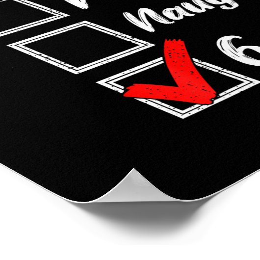 Nice Naughty 6 7 Meme 6 7 Christmas Six Seven Xmas Poster (Ecke)