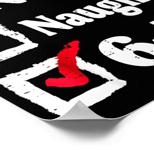 Nice Naughty 6 7 Meme 6 7 Christmas Six Seven Xmas Poster (Ecke)