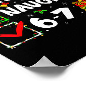 Nice Naughty 6 7 Meme 6 7 Christmas Six Seven Xmas Poster (Ecke)