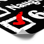 Nice Naughty 6 7 Meme Funny Christmas Six Seven Xm Poster (Ecke)