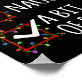 Nice Naughty A Bit Of Both Christmas List Santa Cl Poster (Ecke)