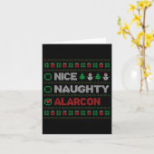 Nice Naughty Alarcon Weihnachtsliste Ugy Karte (Gelbe Blume)