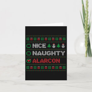 Nice Naughty Alarcon Weihnachtsliste Ugy Karte