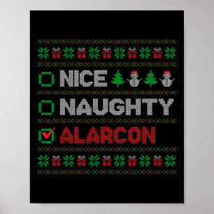 Nice Naughty Alarcon Weihnachtsliste Ugy Poster