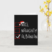 Nice Naughty Albanian Weihnachten Albanien Roots H Karte (Gelbe Blume)