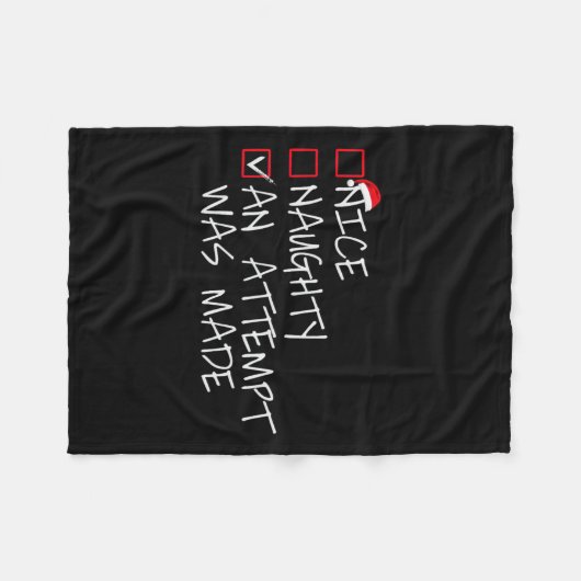 Nice Naughty An Attempt Was Made Christmas List Sa Fleecedecke (Vorderseite (Horizontal))