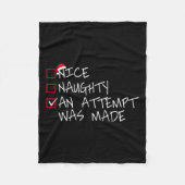 Nice Naughty An Attempt Was Made Christmas List Sa Fleecedecke (Vorderseite)