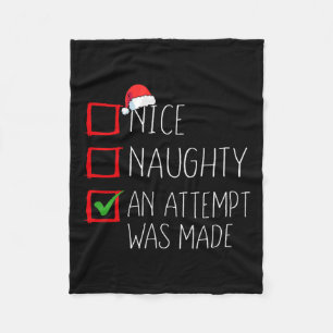 Nice Naughty An Attempt Was Made Christmas List Sa Fleecedecke