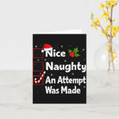 Nice Naughty An Attempt Was Made Christmas List Sa Karte (Gelbe Blume)