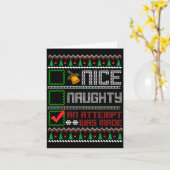 Nice Naughty An Attempt Was Made Christmas List Sa Karte (Gelbe Blume)