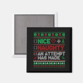 Nice Naughty An Attempt Was Made Christmas List Sa Magnet (Vorderseite/Rückseite)