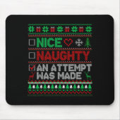 Nice Naughty An Attempt Was Made Christmas List Sa Mousepad (Vorne)
