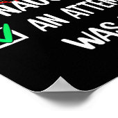 Nice Naughty An Attempt Was Made Christmas List Te Poster (Ecke)