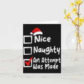 Nice Naughty An Attempt Was Made Funny Christmas L Karte (Gelbe Blume)