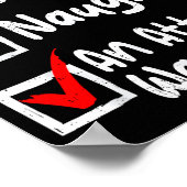 Nice Naughty An Attempt Was Made Funny Christmas L Poster (Ecke)