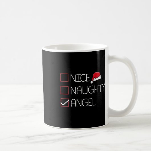 Nice Naughty Angel Christmas Pajama Funny Spaß X- Kaffeetasse (Rechts)