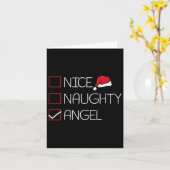 Nice Naughty Angel Christmas Pajama Funny Spaß X- Karte (Gelbe Blume)