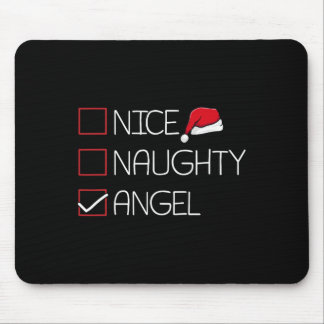 Nice Naughty Angel Christmas Pajama Funny Spaß X- Mousepad