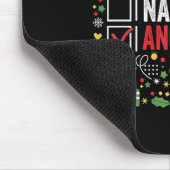 Nice Naughty Angel Funny Christmas Weihnachtsmann Mousepad (Ecke)