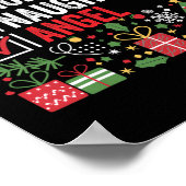 Nice Naughty Angel Funny Christmas Weihnachtsmann Poster (Ecke)