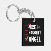 Nice Naughty Angel Weihnachtsfamilie Schlüsselanhänger (Vorderseite links)