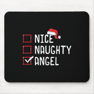 Nice Naughty Angel Weihnachtsliste Mousepad
