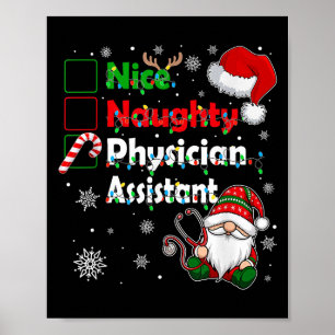 Nice Naughty Arzt Istant Christmas Gnome Pa G Poster