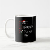 Nice Naughty Ask My Aunt Christmas List Xmas Kaffeetasse (Links)