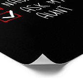 Nice Naughty Ask My Aunt Christmas List Xmas   Poster (Ecke)